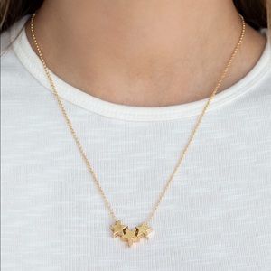 Gold star necklace set